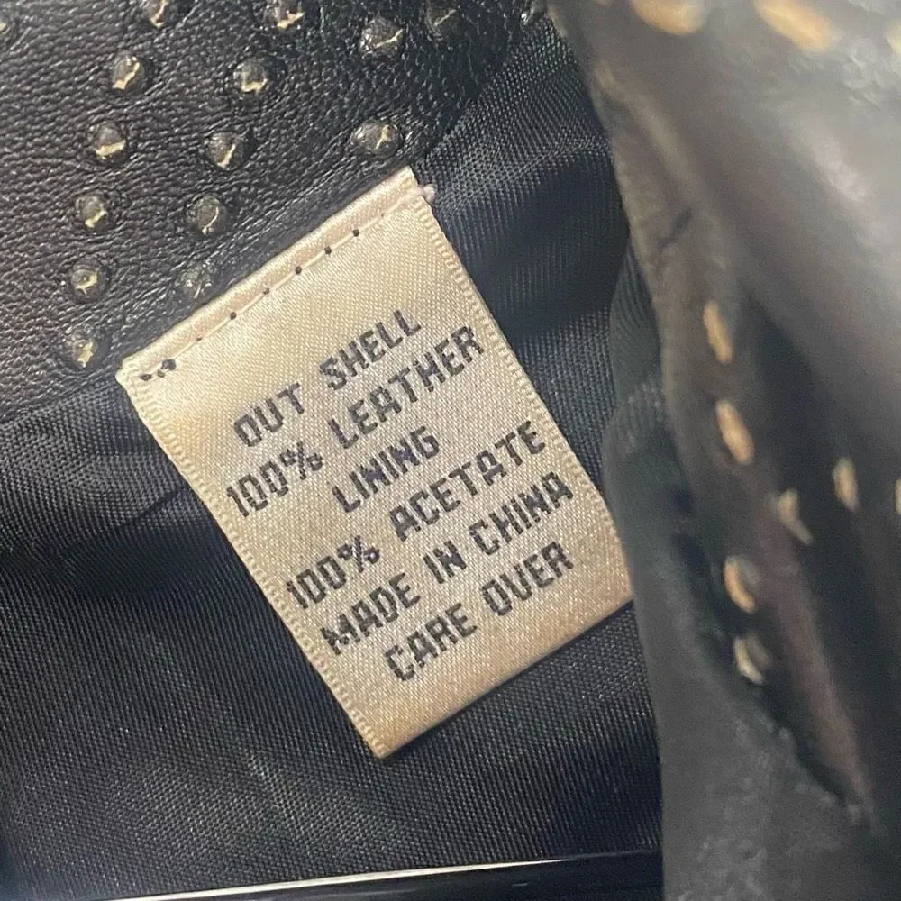 Vakko Leather Vintage Stitched Pattern Rare 3 Button Jacket